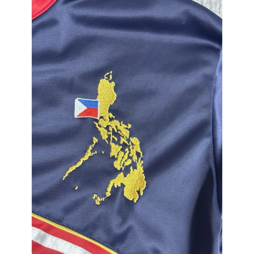 Philippines Adidas Track Jacket Men's Asia Large Full Zip Embroidered Rare